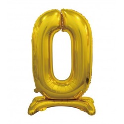 BALLON METALLIQUE CHIFFRE 0 OR 76 CM 