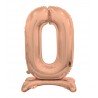 BALLON METALLIQUE CHIFFRE 0 ROSE GOLD 76 CM 