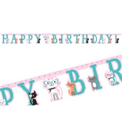 BANNIERE DE LETTRES JOINTES HAPPY BIRTHDAY THEME CHAT