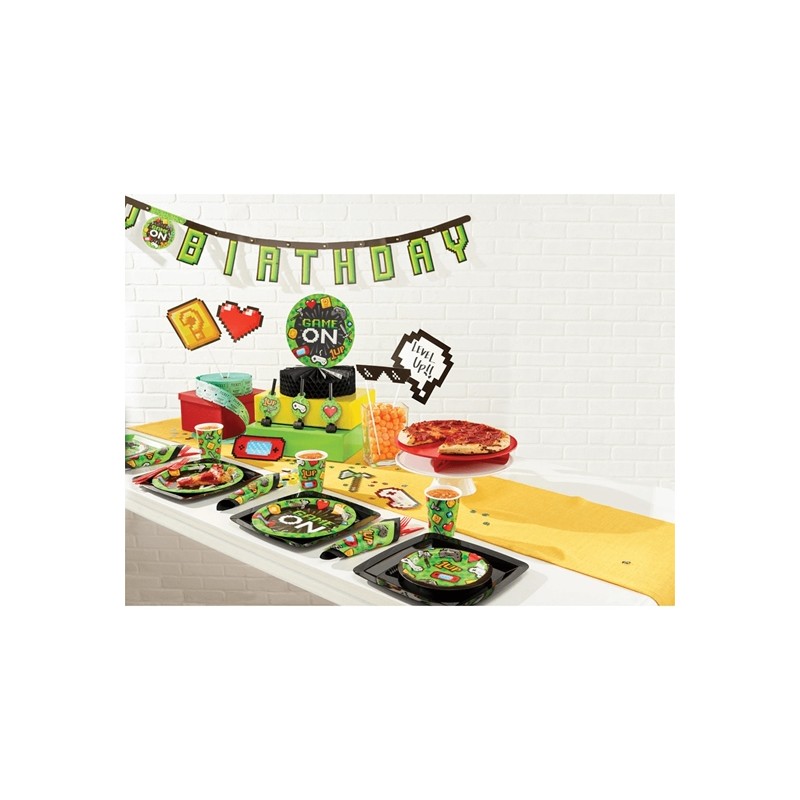 BANNER JEUX VIDEO HAPPY BIRTHDAY 2.18 M X 17.7 CM