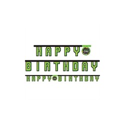 BANNER JEUX VIDEO HAPPY BIRTHDAY 2.18 M X 17.7 CM