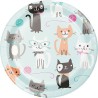 8 ASSIETTES CARTON CHAT 17.4 CM