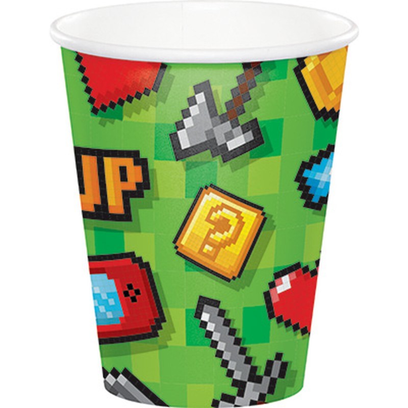 8 GOBELETS JEUX VIDEO 266 ML EN CARTON