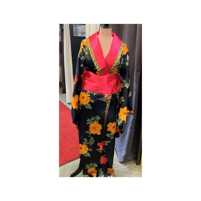 DEGUISEMENT CHINOISE OU JAPONAISE KIMONO FLEURI TAILLE S