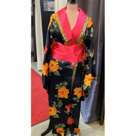 DEGUISEMENT CHINOISE OU JAPONAISE KIMONO FLEURI TAILLE S