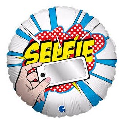 BALLON METALLIQUE ROND SELFIE 46 CM 