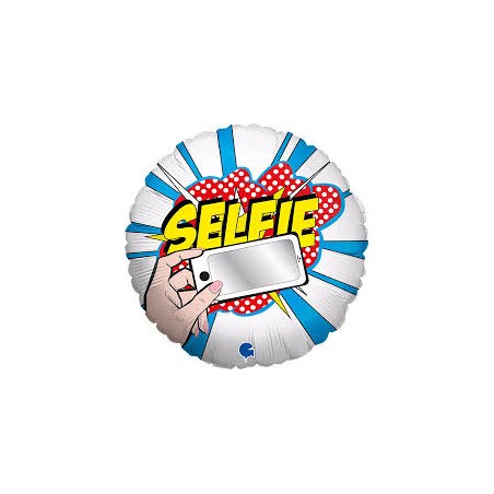 BALLON METALLIQUE ROND SELFIE 46 CM 