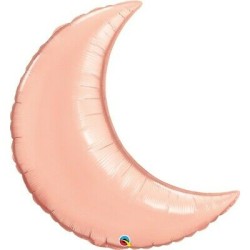 BALLON LUNE METALLIQUE QUALATEX 9 " OU 23 CM ROSE GOLD