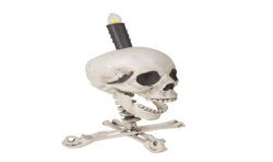 BOUGEOIR TETE DE MORT LUMINEUX