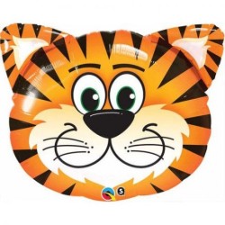 BALLON METALLIQUE TETE DE TIGRE 30 CM