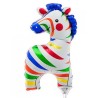 BALLON METALLIQUE ZEBRE MULTICOLORE 35 CM