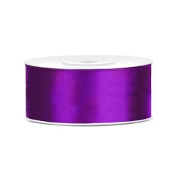 RUBAN SATIN DOUBLE FACE VIOLET 25 MM X 25 M 