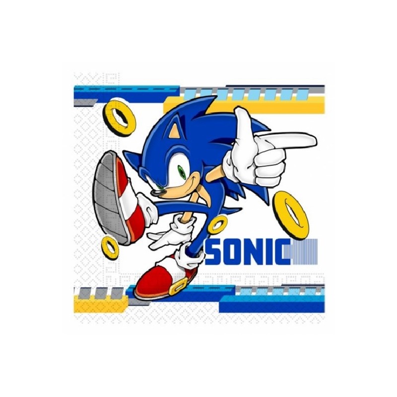 20 SERVIETTES PAPIER SONIC 33 X 33 CM 20 SERVIETTES PAPIER SONIC 33 X 33 CM