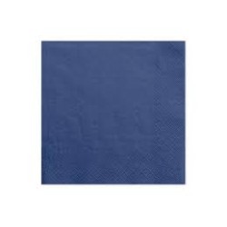 20 SERVIETTES CARRE BLEU 33 X 33 CM 