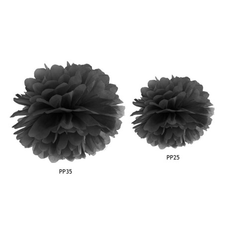 1 POMPOM NOIR 25 CM