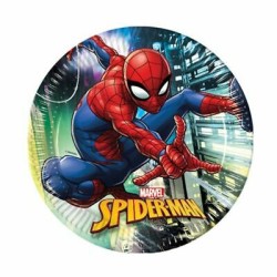 8 ASSIETTES RONDES SPIDERMAN 23 CM