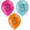 6 BALLONS LATEX PEPPA PIG 11 "