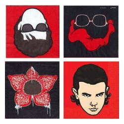 16 SERVIETTES STRANGER THINGS 25 X 25 CM