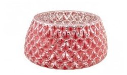 BOUGEOIR LOSANGE FUSCHIA VELOUR 10 X 10 CM