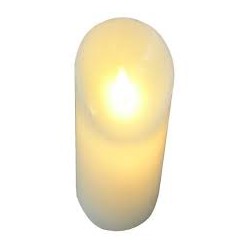 BOUGIE LED FLAMME DANSANTE BLANC 9 CM X 18 CM 