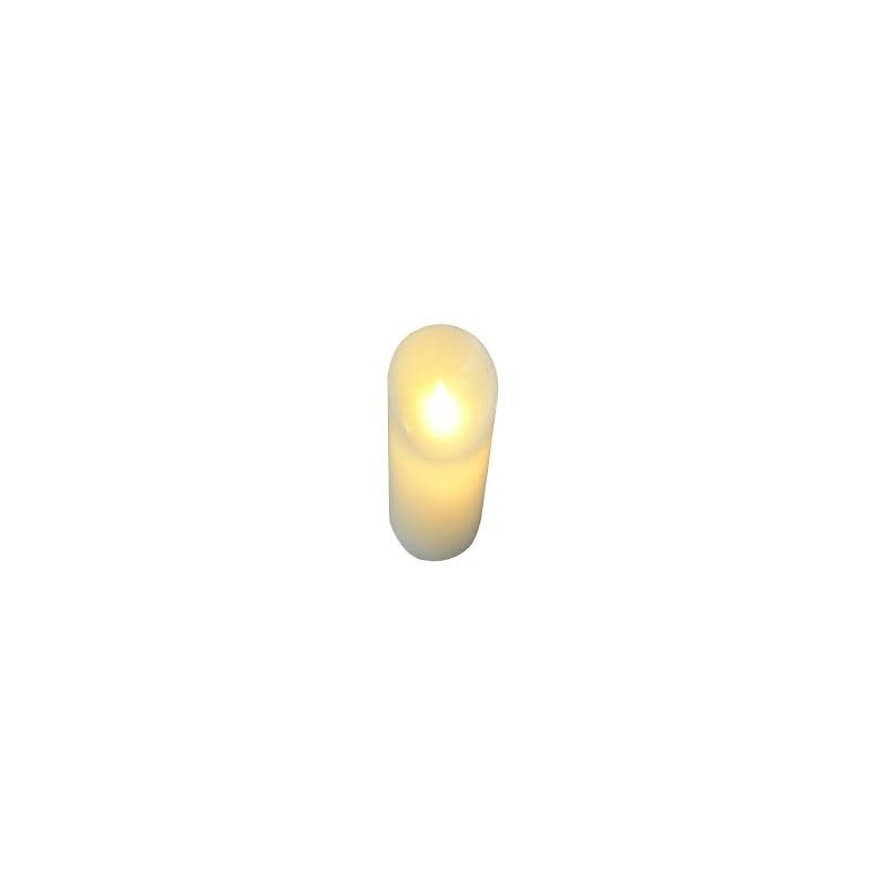 BOUGIE LED FLAMME DANSANTE BLANC 9 CM X 18 CM  BOUGIE LED FLAMME DANSANTE BLANC 9 CM X 18 CM