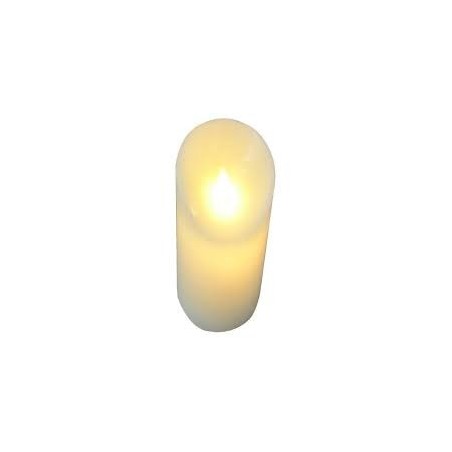 BOUGIE LED FLAMME DANSANTE BLANC 9 CM X 18 CM 