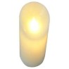 BOUGIE LED FLAMME DANSANTE BLANC 9 CM X 18 CM  BOUGIE LED FLAMME DANSANTE BLANC 9 CM X 18 CM