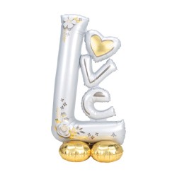 BALLON METALLIQUE AIRLOONZ LOVE 73 X 147 CM