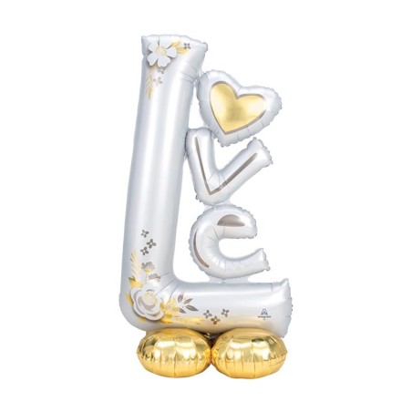 BALLON METALLIQUE AIRLOONZ LOVE 73 X 147 CM