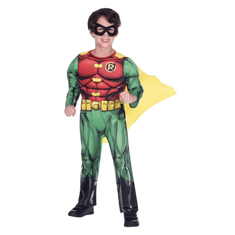 DEGUISEMENT SUPERHEROS ROBIN MUSCLE TAILLE 8/10 ANS
