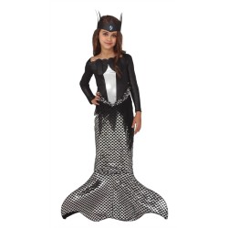 DEGUISEMENT SIRENE NOIRE HALLOWEEN TAILLE 10/12 ANS
