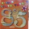 CARTE DOUBLE ANNIVERSAIRE 85 ANS COLL'AGE 18 X 18 CM