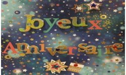 CARTE DOUBLE JOYEUX ANNIVERSAIRE COLL'AGE 18 X 18 CM