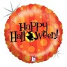 BALLON METALLIQUE ROND ORANGE HAPPY HALLOWEEN HOLLOGRAPHIC 91 CM  BALLON METALLIQUE ROND ORANGE HAPPY HALLOWEEN HOLLOGRAPHIC 91 CM