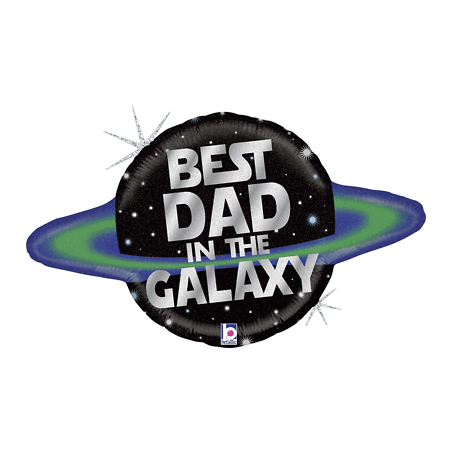 BALLON METALLIQUE BEST DAD IN THE GALAXY 79 CM 