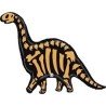 BALLON METALLIQUE BRONTOSAURUS SQUELETTE 127 CM 
