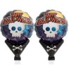 BALLON METALLIQUE 5'' HAPPY HALLOWEEN TETE DE MORT 