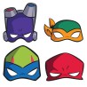 8 MASQUES CARTON LE DESTIN DES TORTUES NINJA