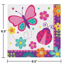 16 SERVIETTES PAPILLON 32.7 CM X 32.3 CM