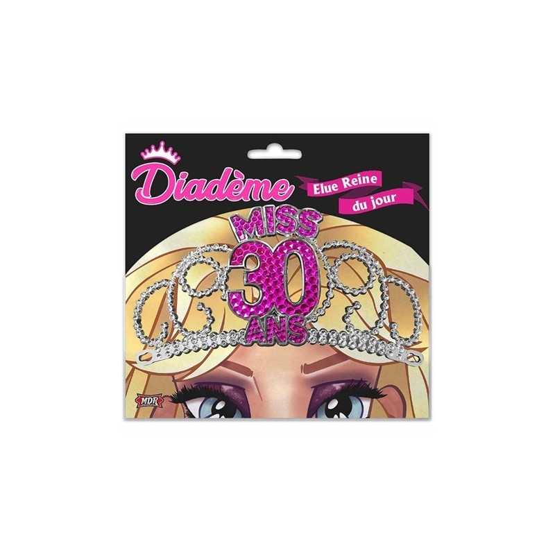 DIADEME MISS 30 ANS ROSE