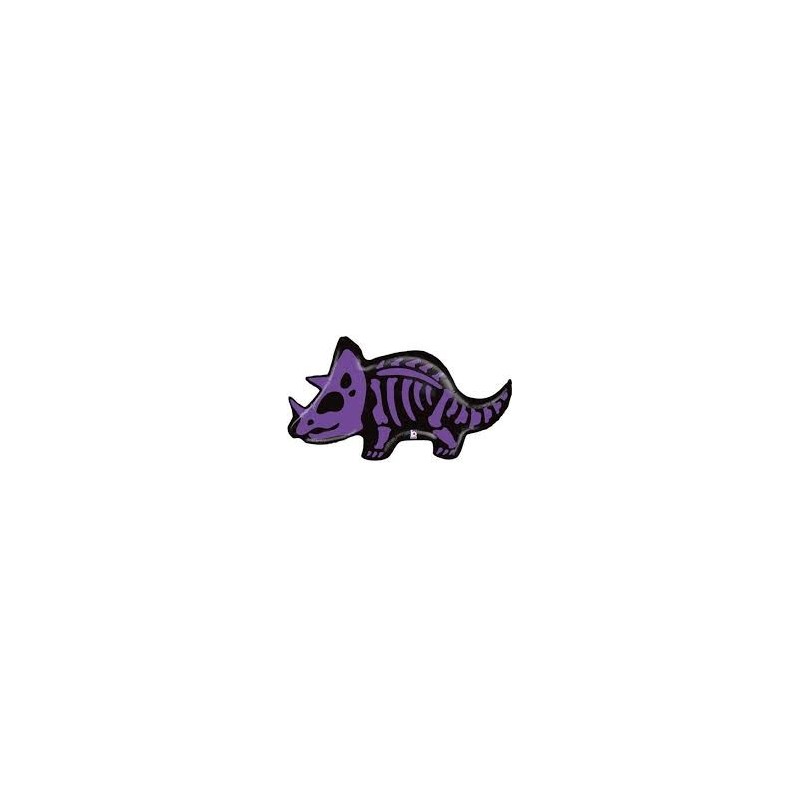 BALLON METALLIQUE TRICERATOPS SQUELETTE VIOLET 104 CM 
