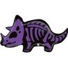 BALLON METALLIQUE TRICERATOPS SQUELETTE VIOLET 104 CM 