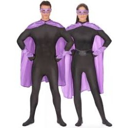 DEGUISEMENT SUPER HEROS CAPE ET MASQUE VIOLET