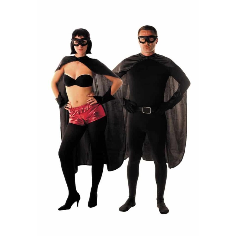 DEGUISEMENT SUPER HEROS CAPE ET MASQUE NOIR