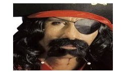 MOUSTACHE ET BOUC PIRATE NOIR