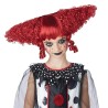 PERRUQUE CLOWN PSYCO ROUGE FEMME 