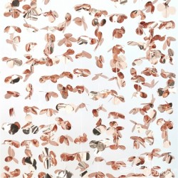 RIDEAU LAME ROSE GOLD FORME FLEURS 200 X 170 CM