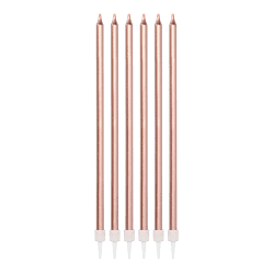 16 BOUGIES ROSE GOLD  15 CM 