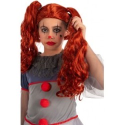 PERRUQUE CLOWN A COUETTES ROUGE