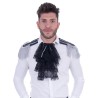 JABOT NOIR + 2 EPAULETTES ARGENT